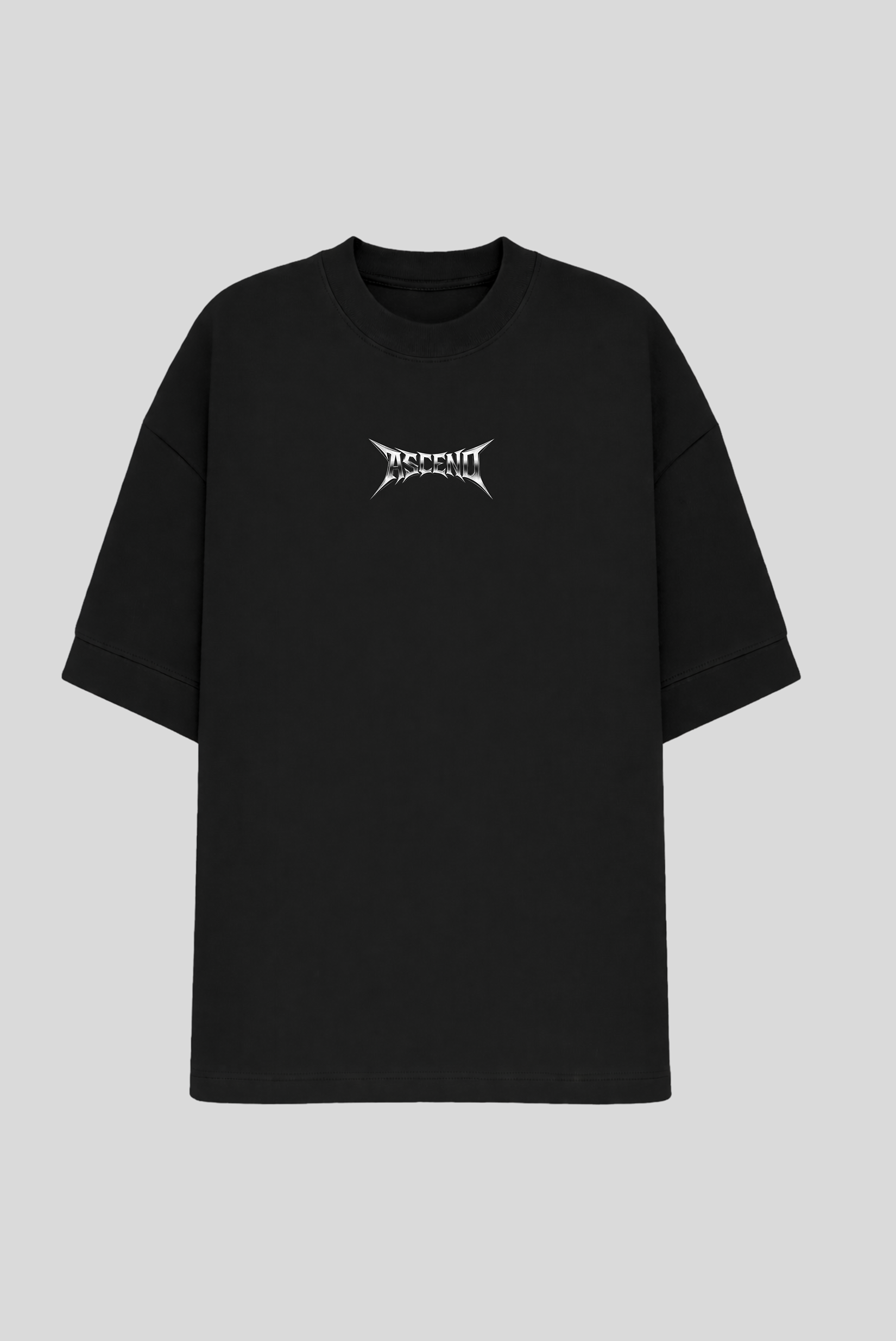 Camisa Oversized Preta Ascend Trabalhe em Silêncio