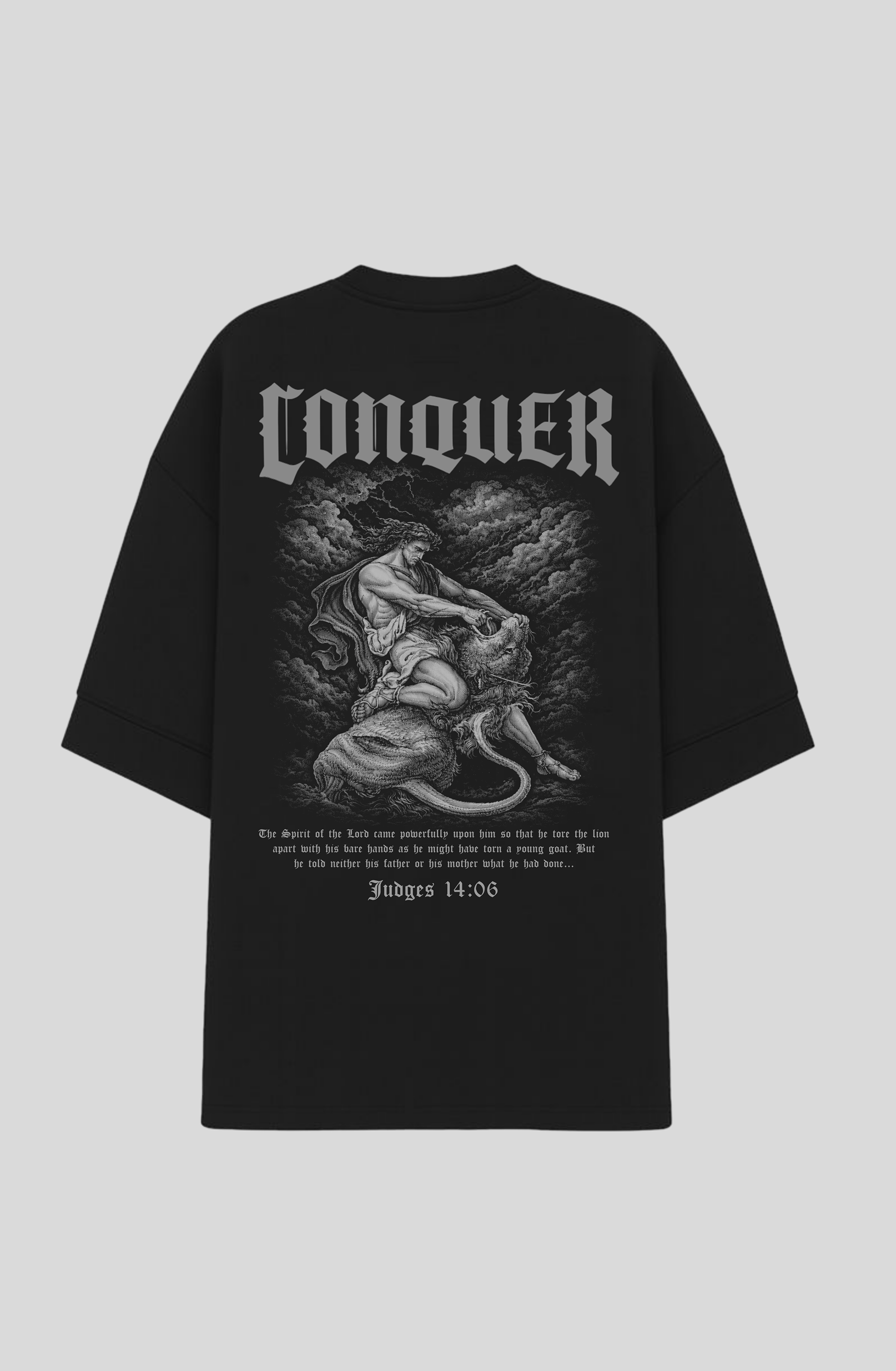 Camiseta Oversized Preta Ascend Conquer