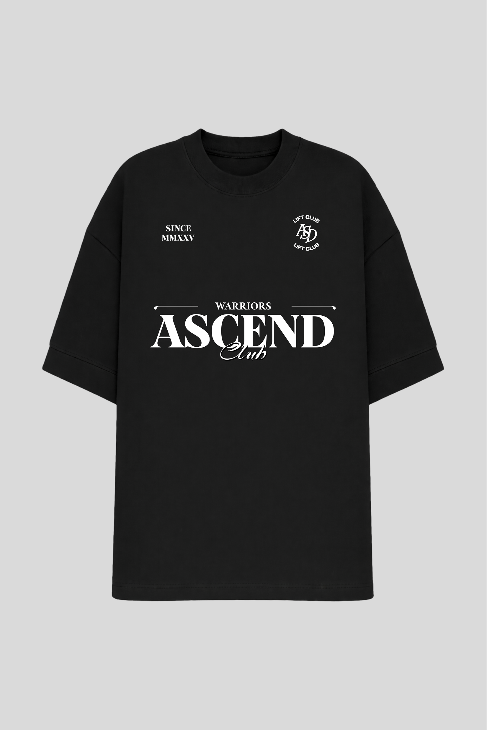 Camiseta Oversized Preta Ascend Lifestyle