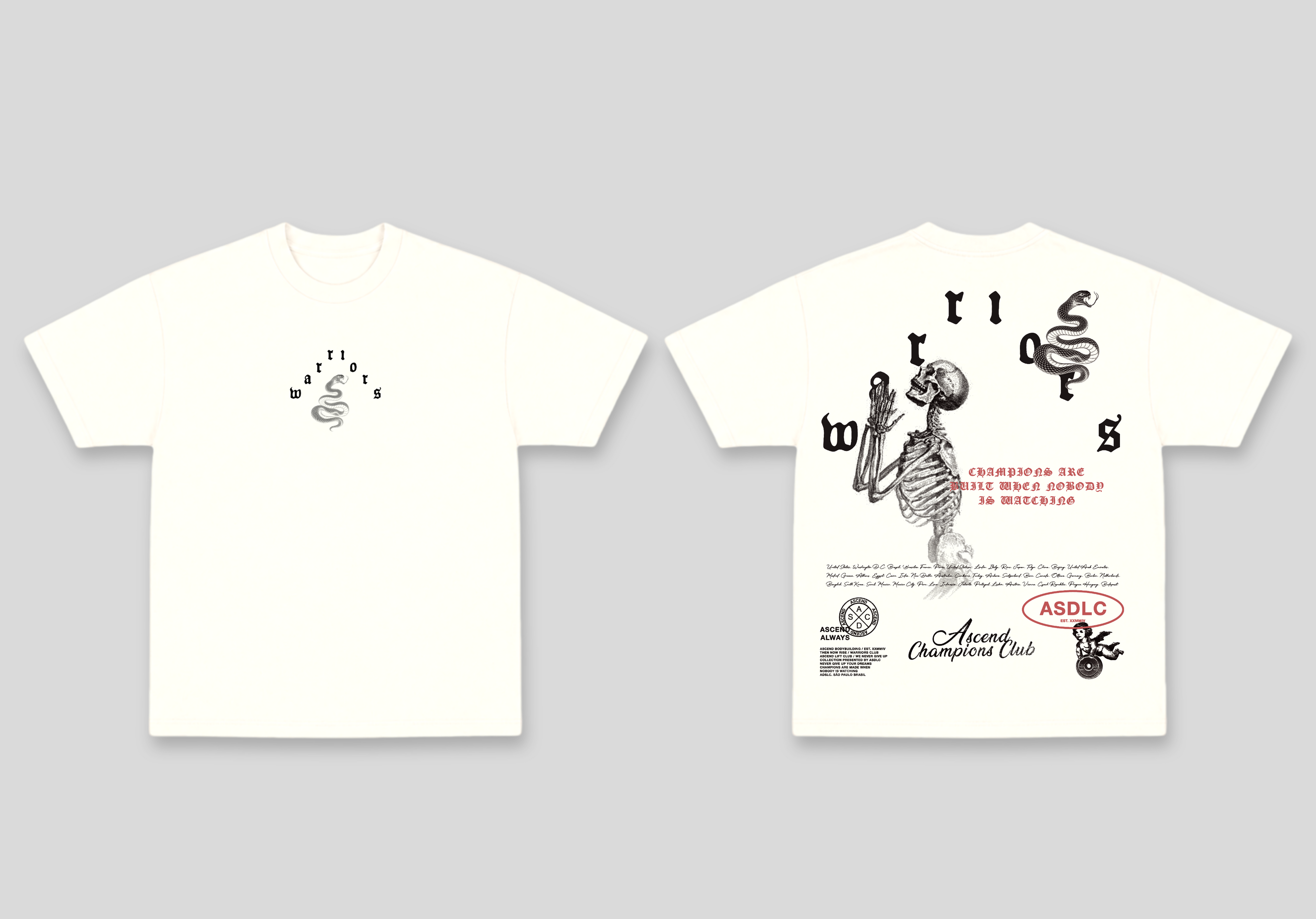 Camiseta Oversized OFF White Ascend Warriors Club