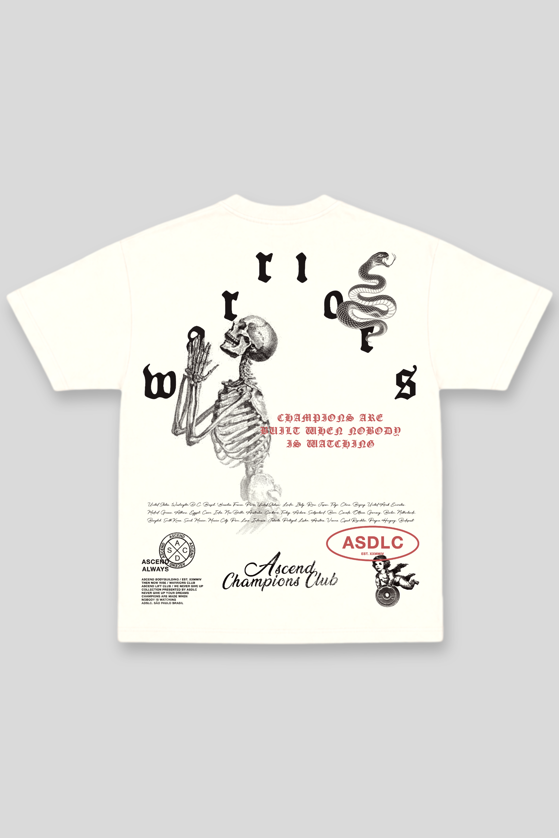 Camiseta Oversized OFF White Ascend Warriors Club