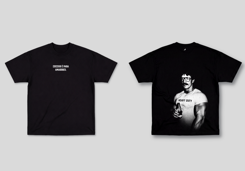 Camiseta Oversized Preta Ascend Excesso é Para Amadores