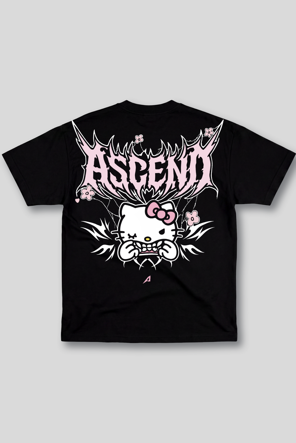 Camiseta Oversized Preta Ascend Kitty