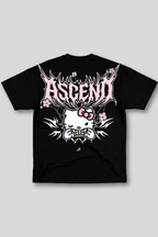 Camiseta Oversized Preta Ascend Kitty