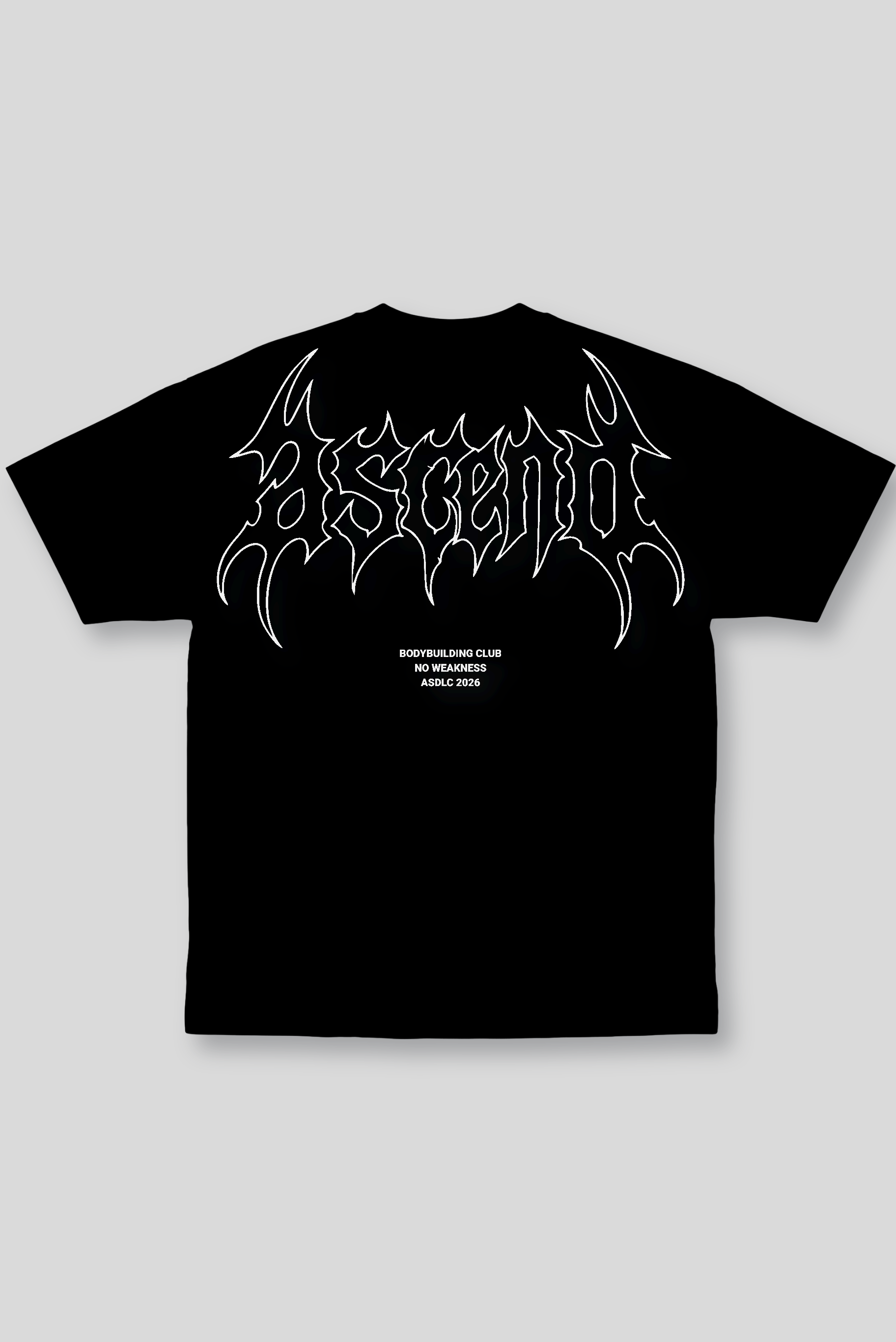 Camiseta Oversized Preta Ascend BodyBuilding
