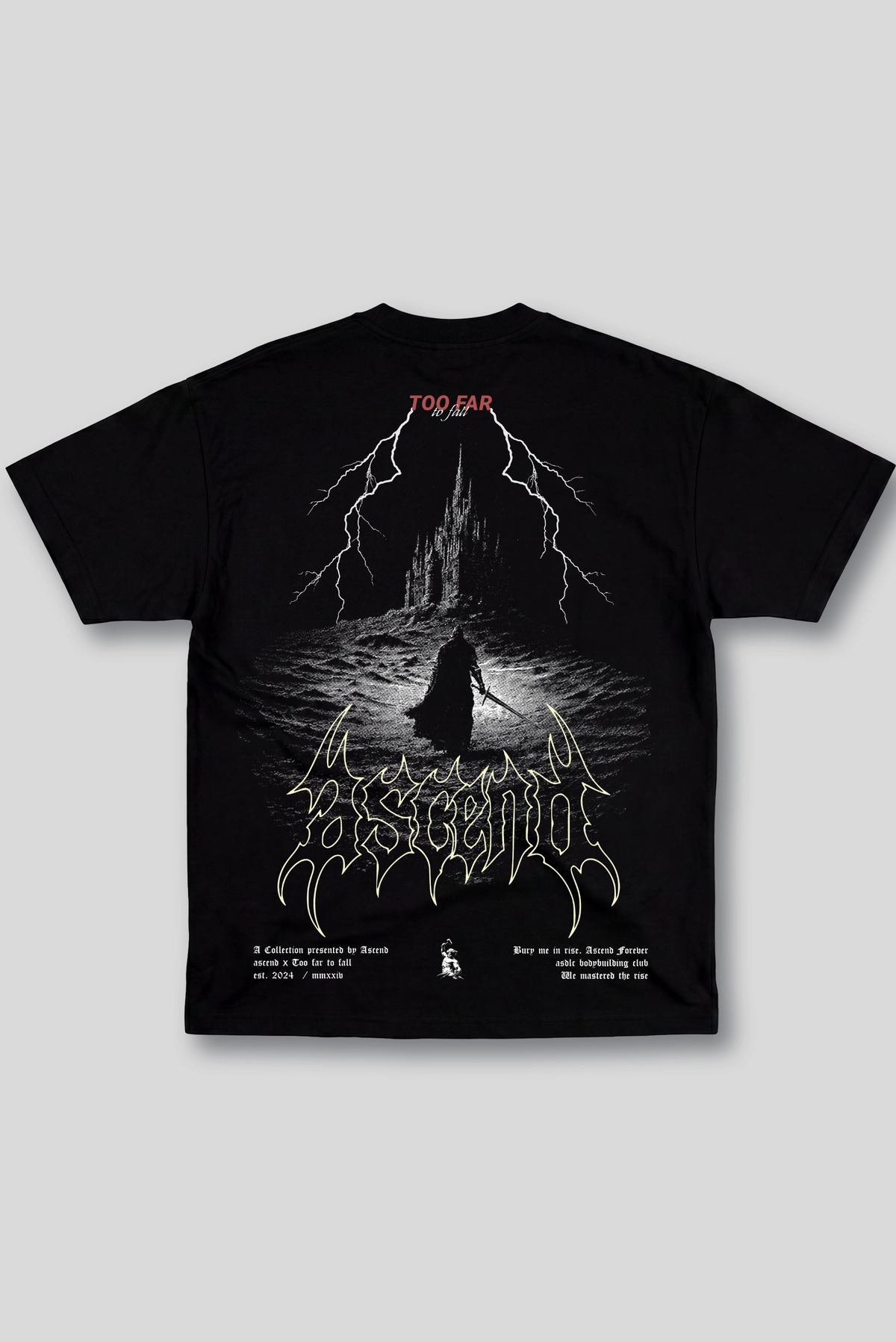 Camiseta Oversized Preta Ascend Lightning