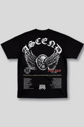 Camiseta Oversized Preta Ascend Too Far To Fall Tour
