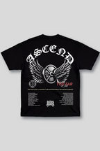 Camiseta Oversized Preta Ascend Too Far To Fall Tour