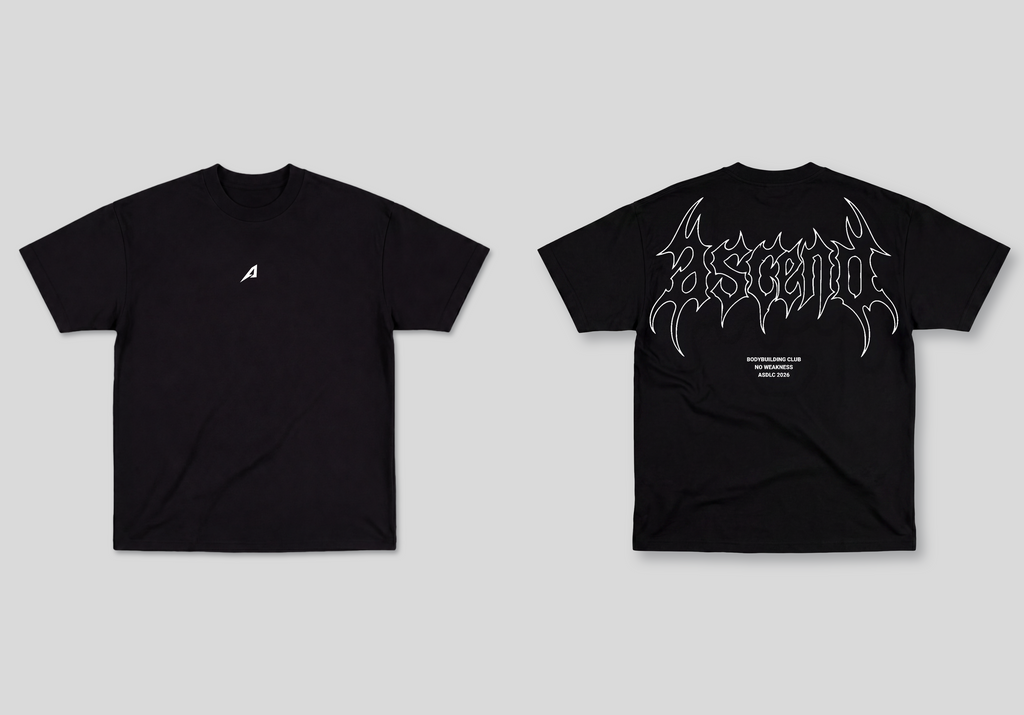 Camiseta Oversized Preta Ascend BodyBuilding