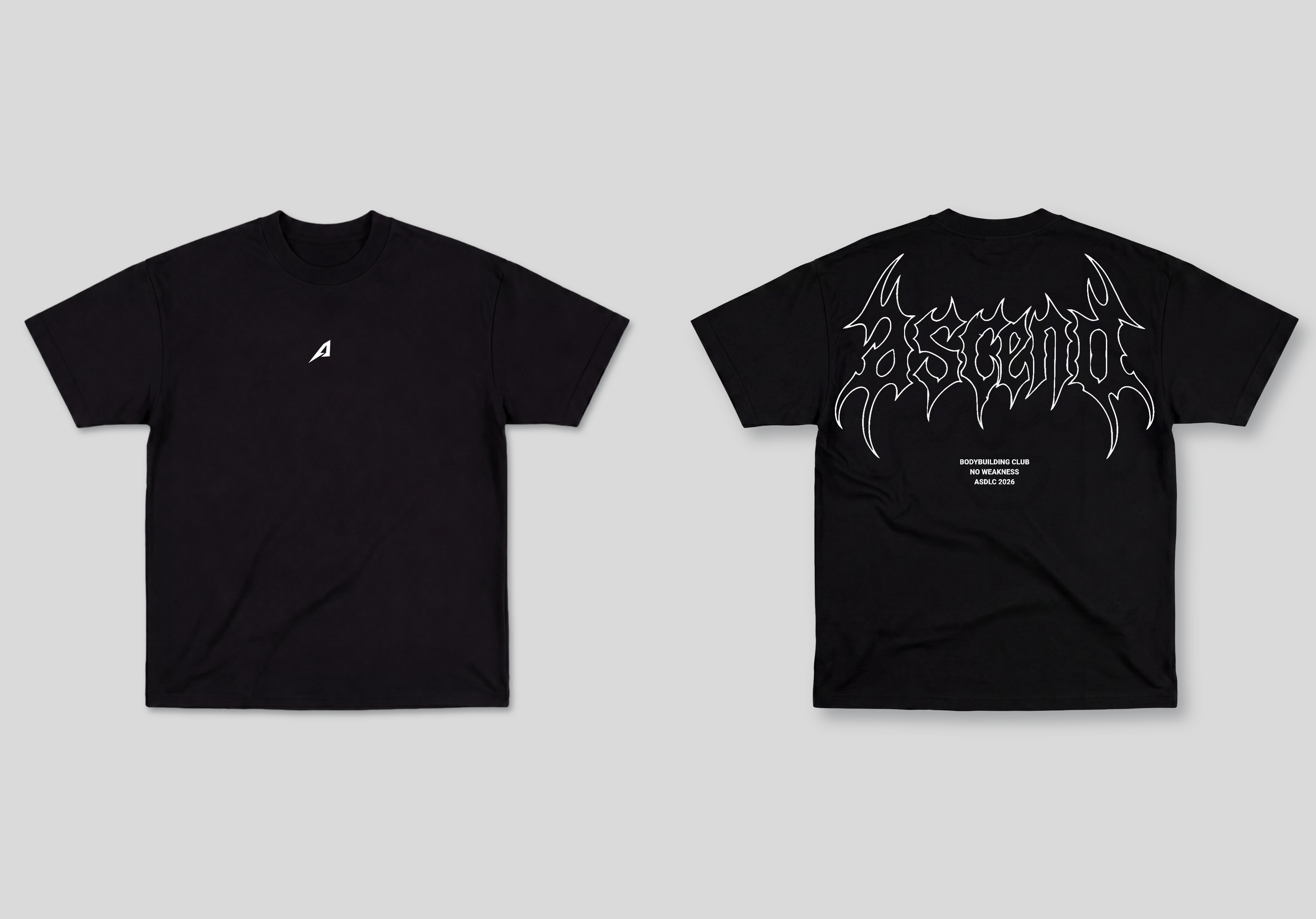 Camiseta Oversized Preta Ascend BodyBuilding