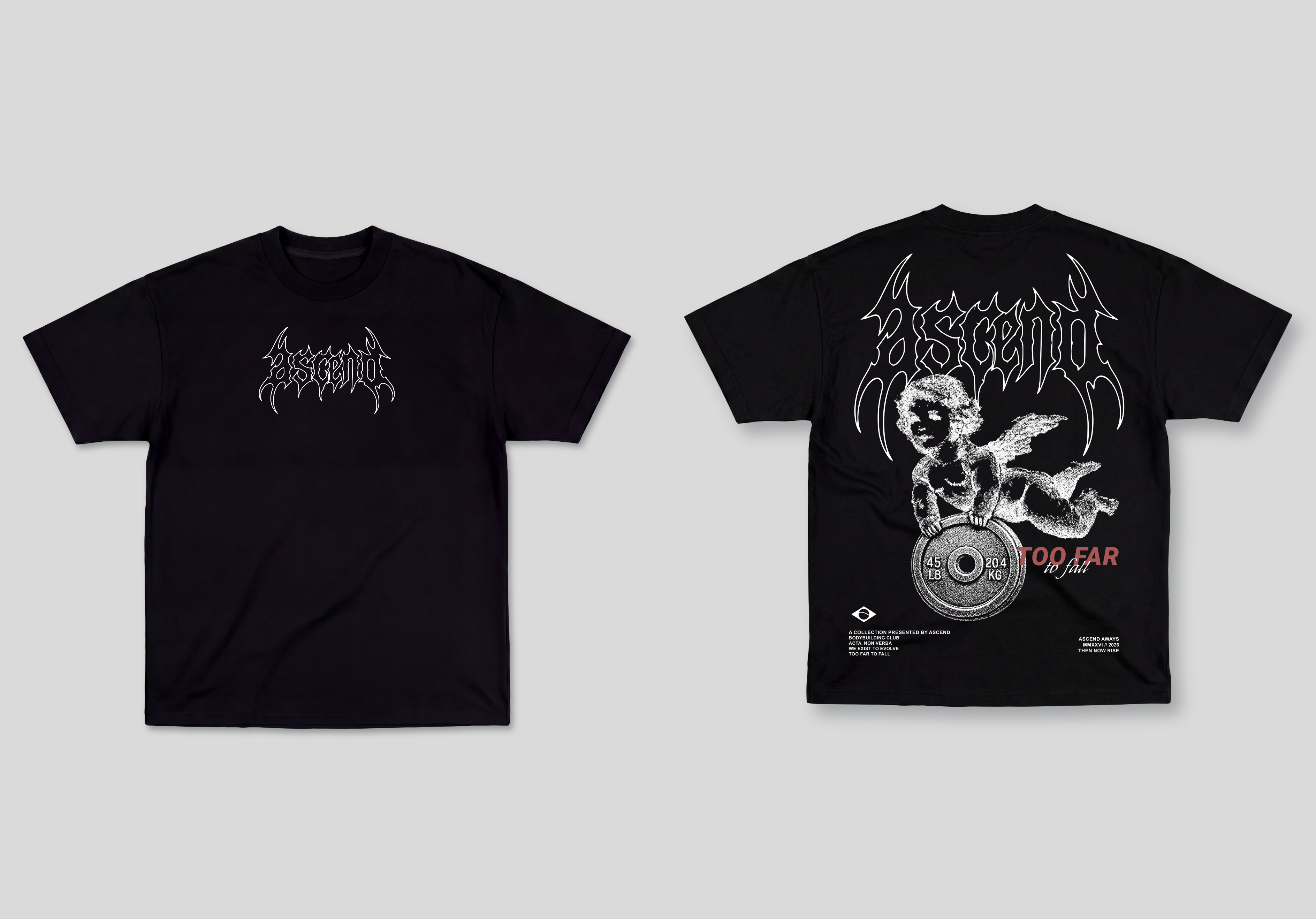 Camiseta Oversized Preta Ascend Baby Angel