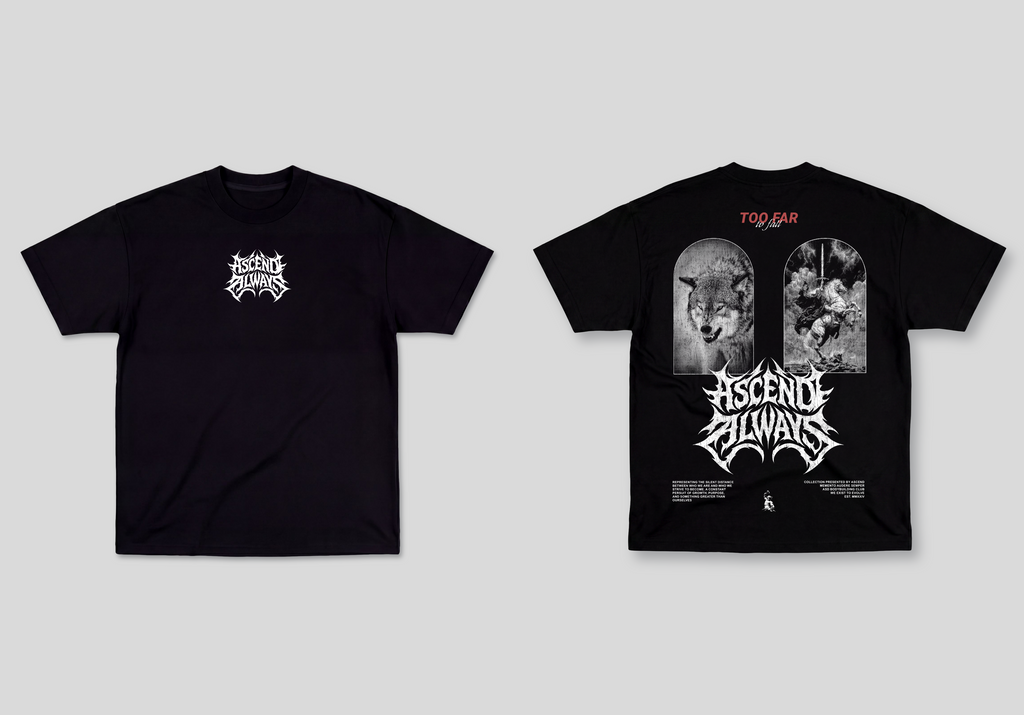 Camiseta Oversized Preta Ascend Aways TFTF
