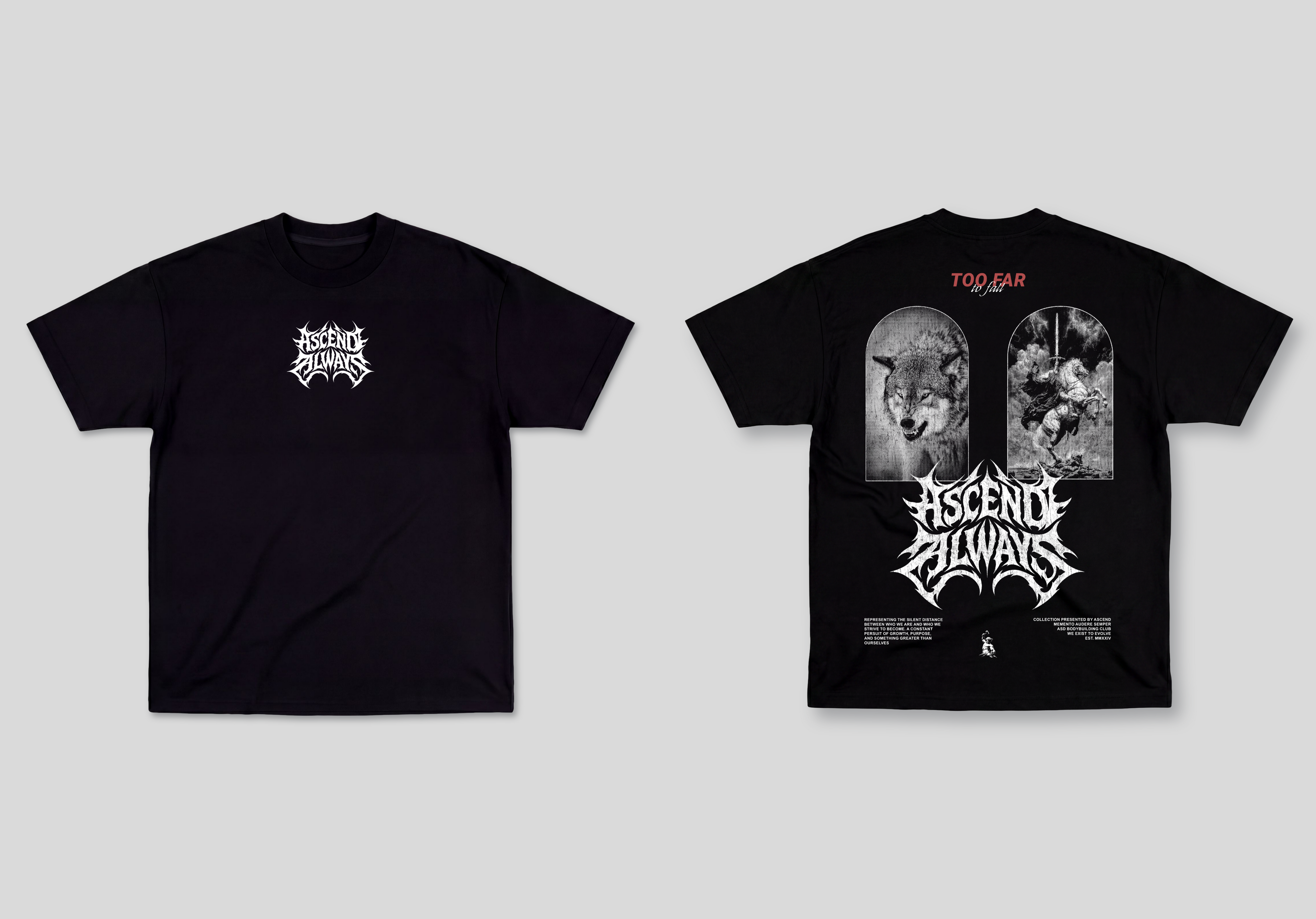 Camiseta Oversized Preta Ascend Aways TFTF