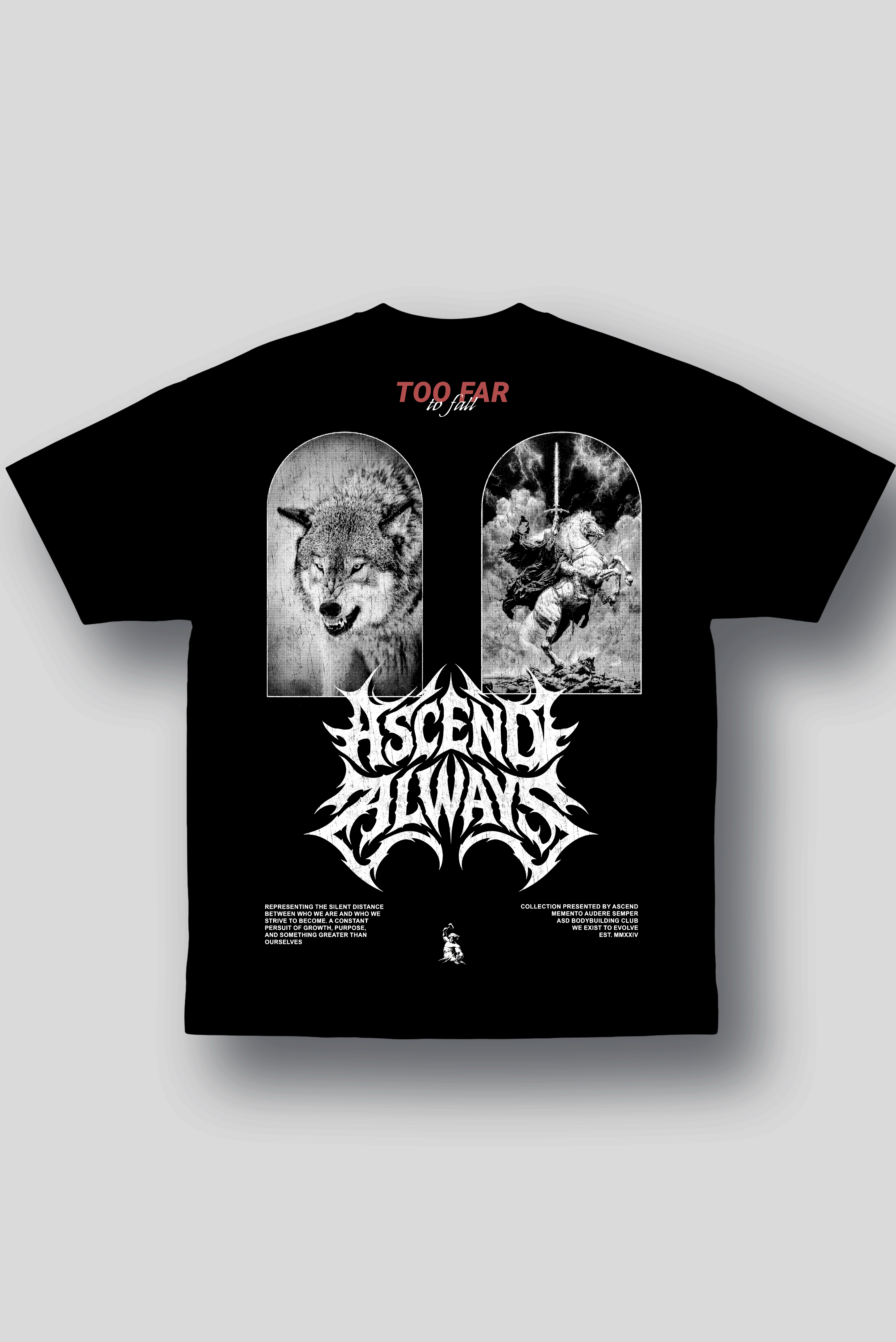 Camiseta Oversized Preta Ascend Aways TFTF