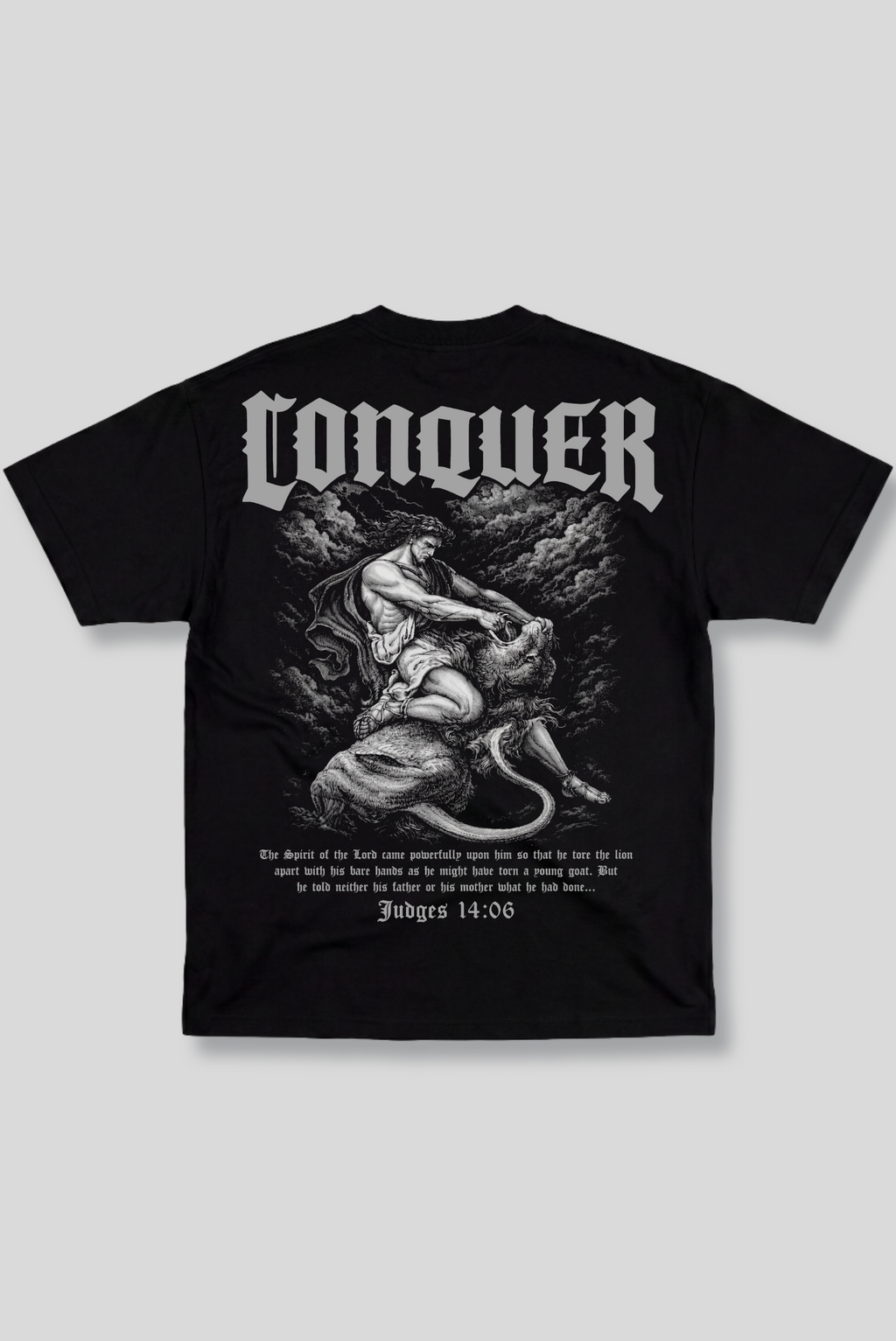 Camiseta Oversized Preta Ascend Conquer