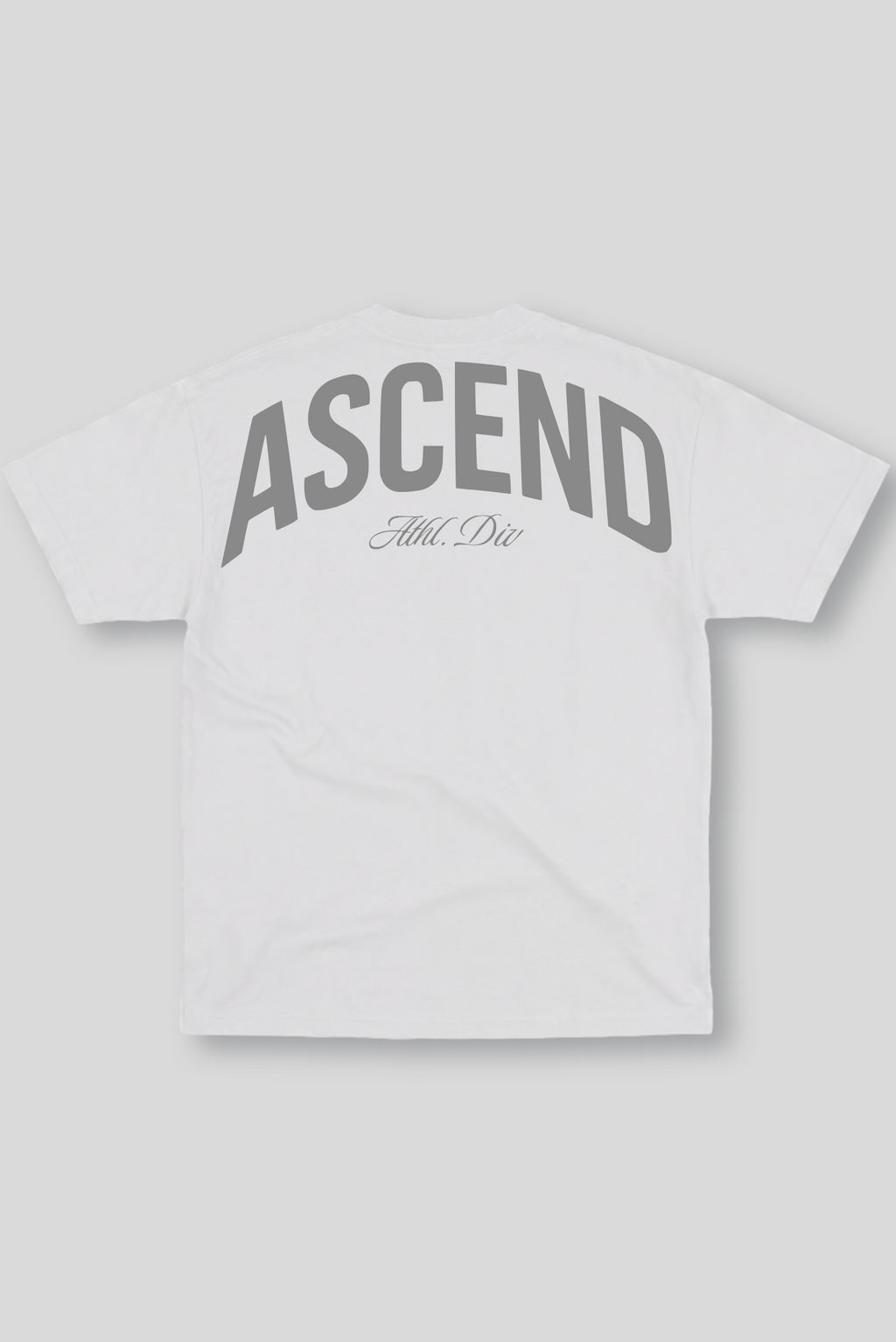 Camiseta Oversized Branca Athl Div Cinza