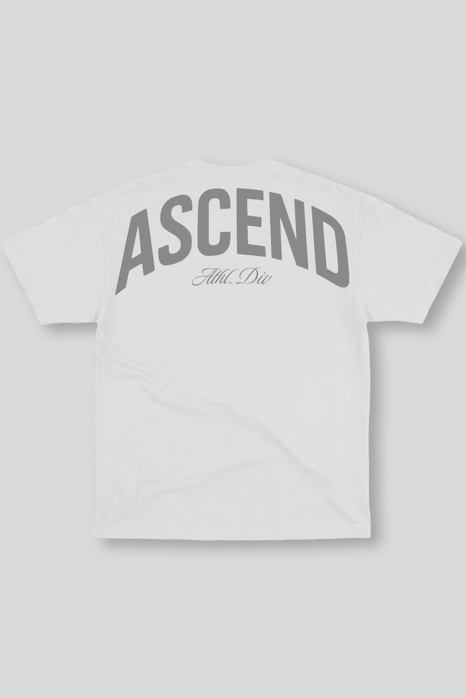 Camiseta Oversized Branca Athl Div Cinza
