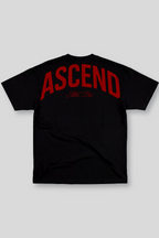 Camiseta Oversized Preta Ascend Athlete Division Vemelha