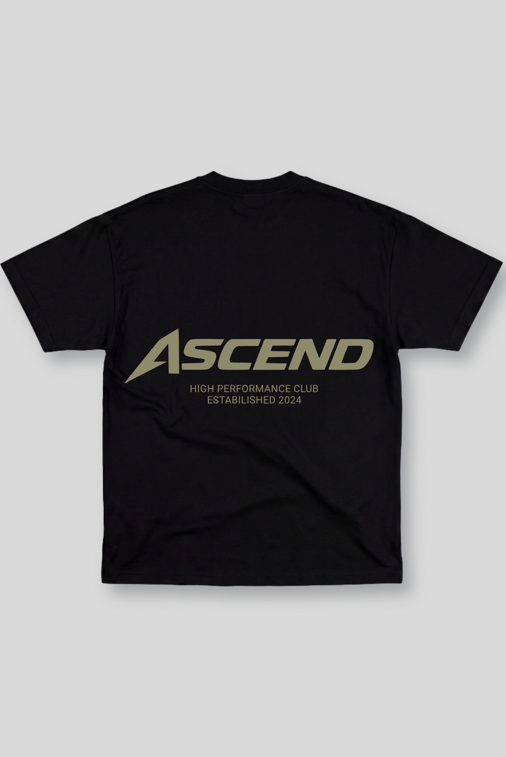 Camiseta Oversized Preta Ascend High Performance Golden