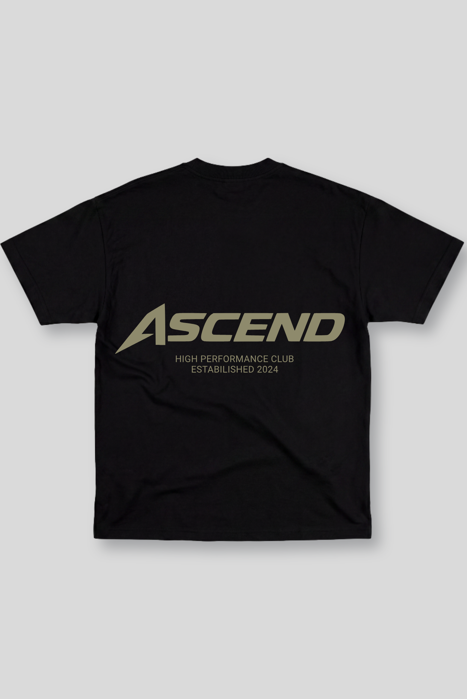 Camiseta Oversized Preta Ascend High Performance Golden