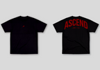 Camiseta Oversized Preta Ascend Athlete Division Vemelha