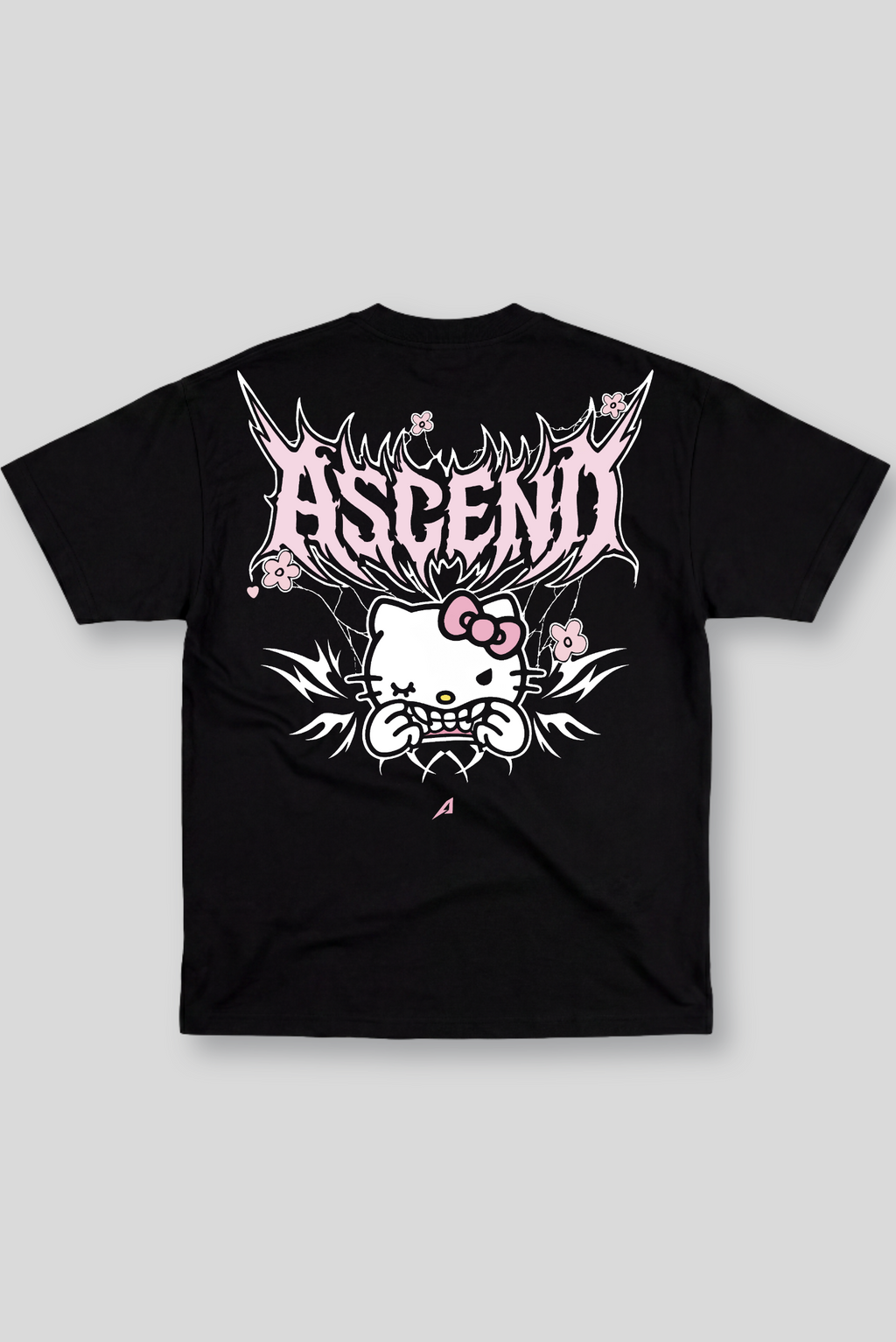 Camiseta Oversized Preta Ascend Kitty