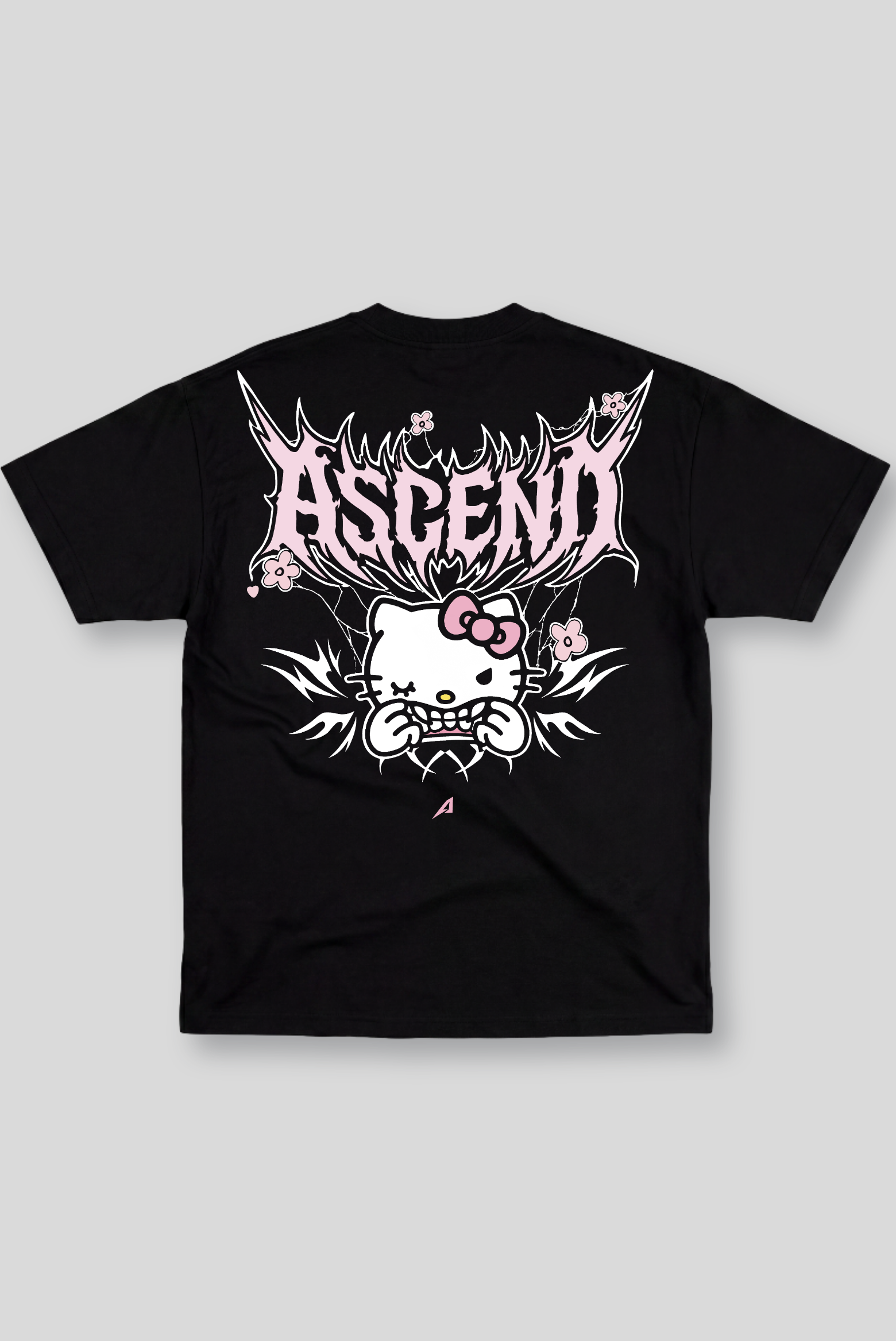Camiseta Oversized Preta Ascend Kitty