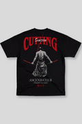 Camiseta Oversized Treino Preta Ascend Cutting Season
