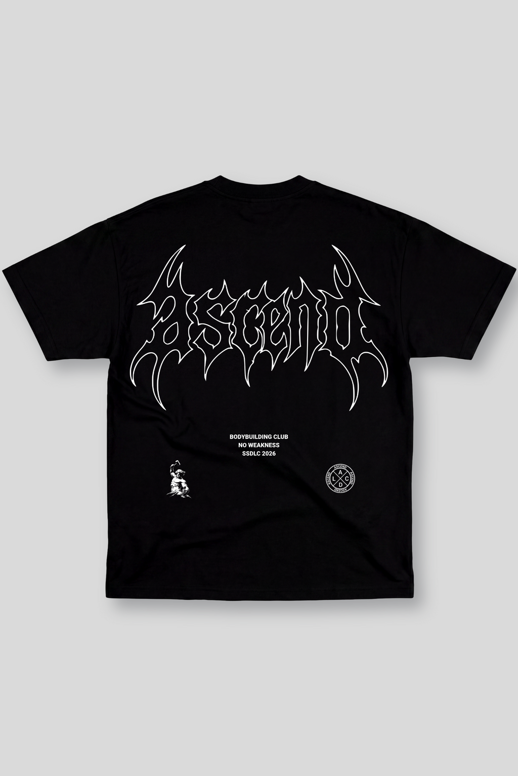 Camiseta Oversized Preta Ascend BodyBuilding