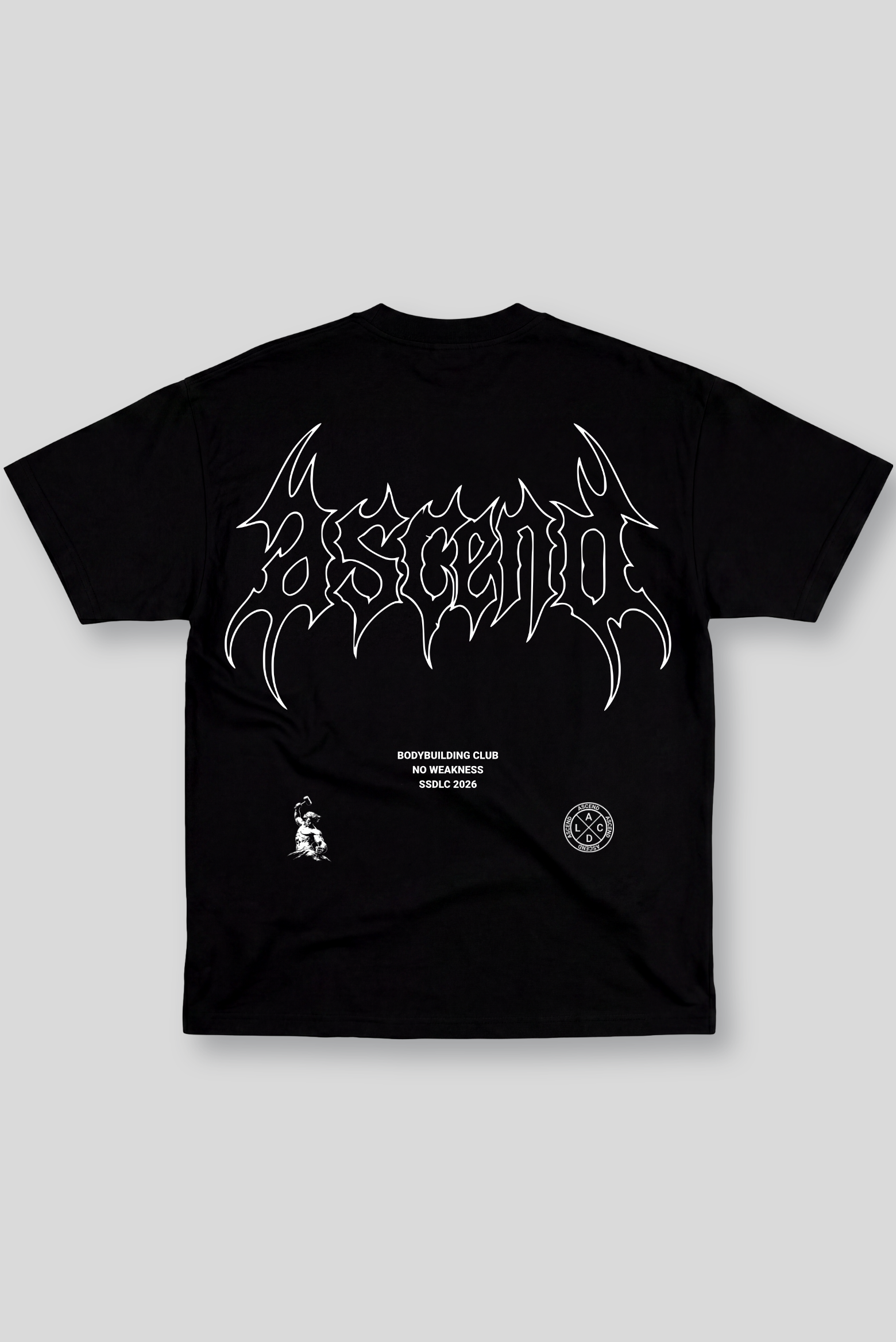 Camiseta Oversized Preta Ascend BodyBuilding