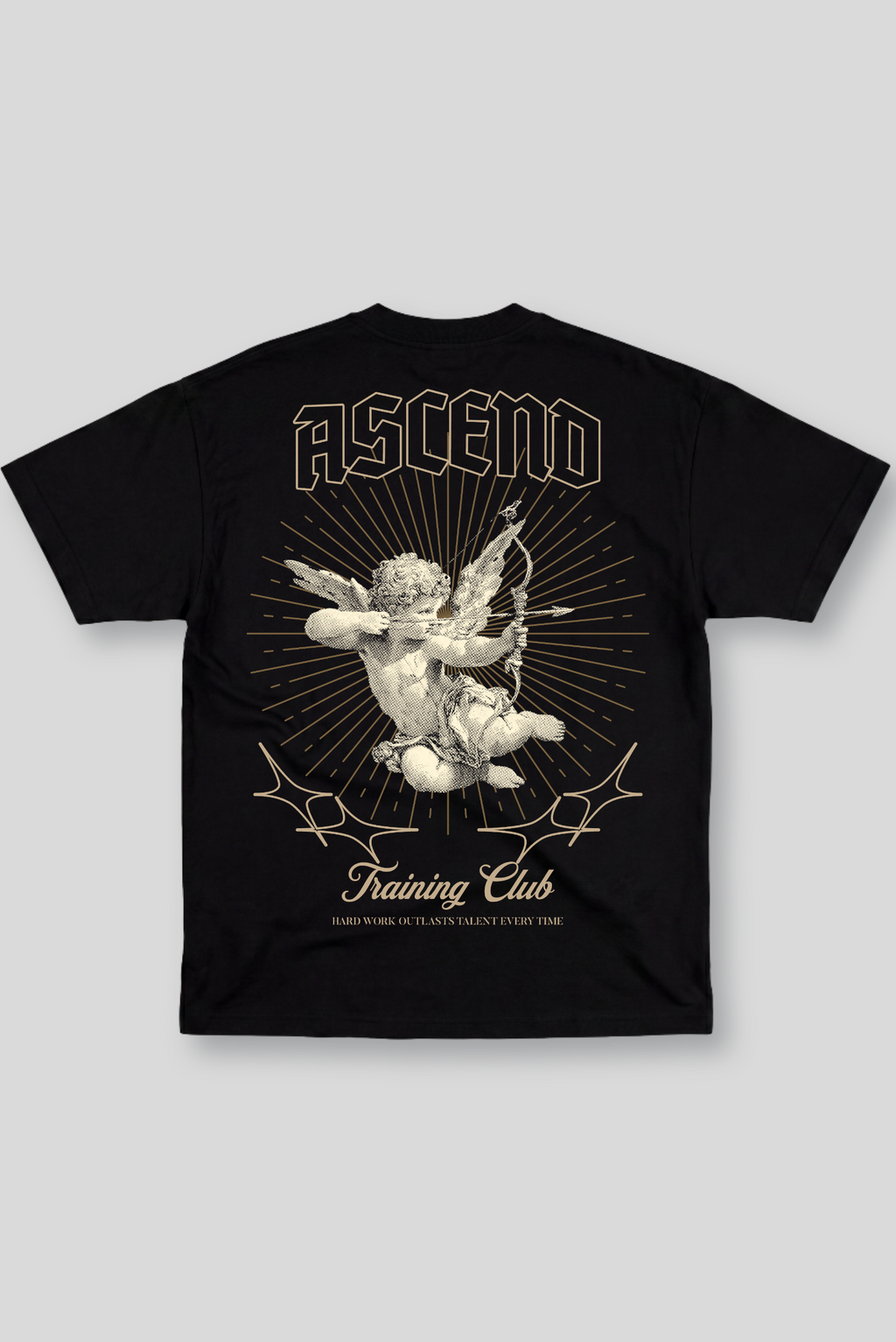 Camiseta Oversized Preta Ascend Angel
