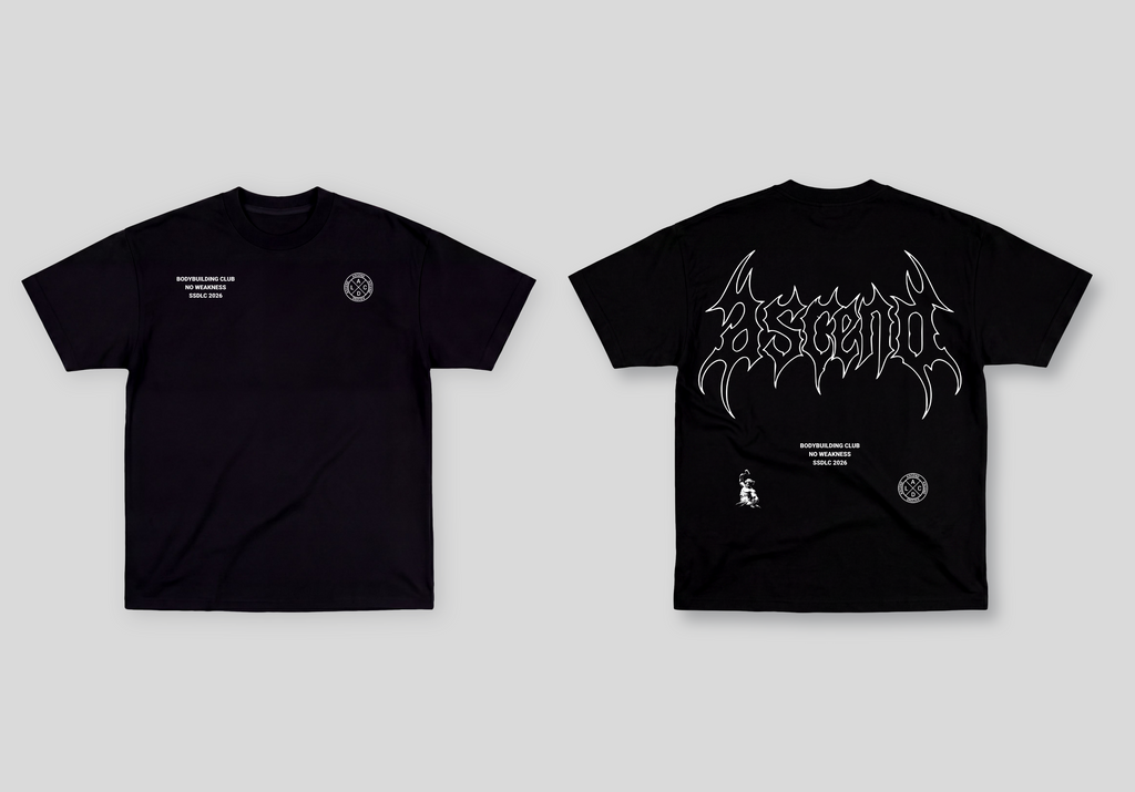 Camiseta Oversized Preta Ascend BodyBuilding