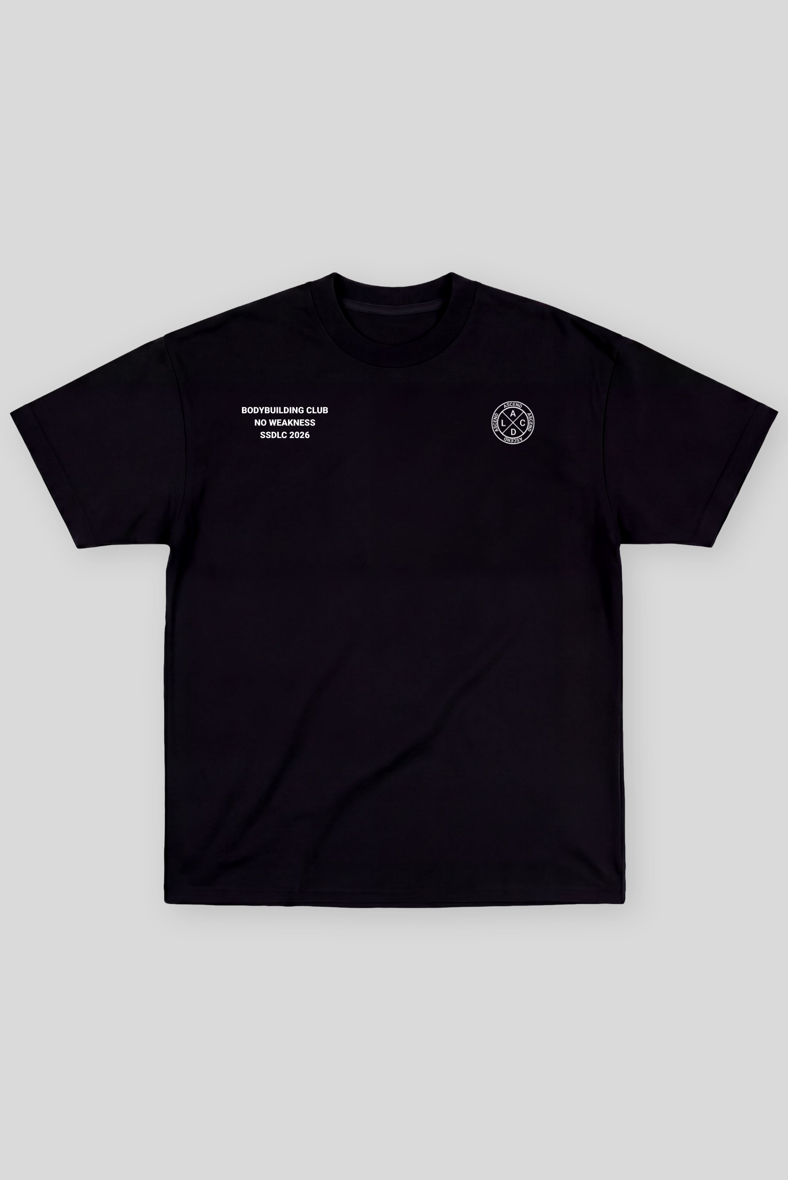 Camiseta Oversized Preta Ascend BodyBuilding