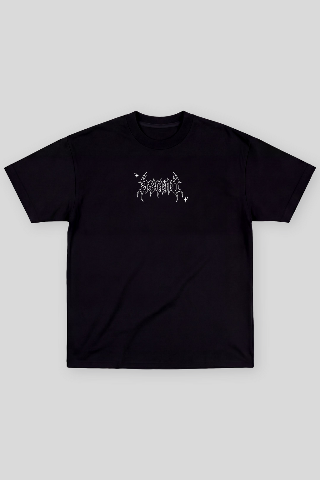 Camiseta Oversized Preta Ascend To far To fall