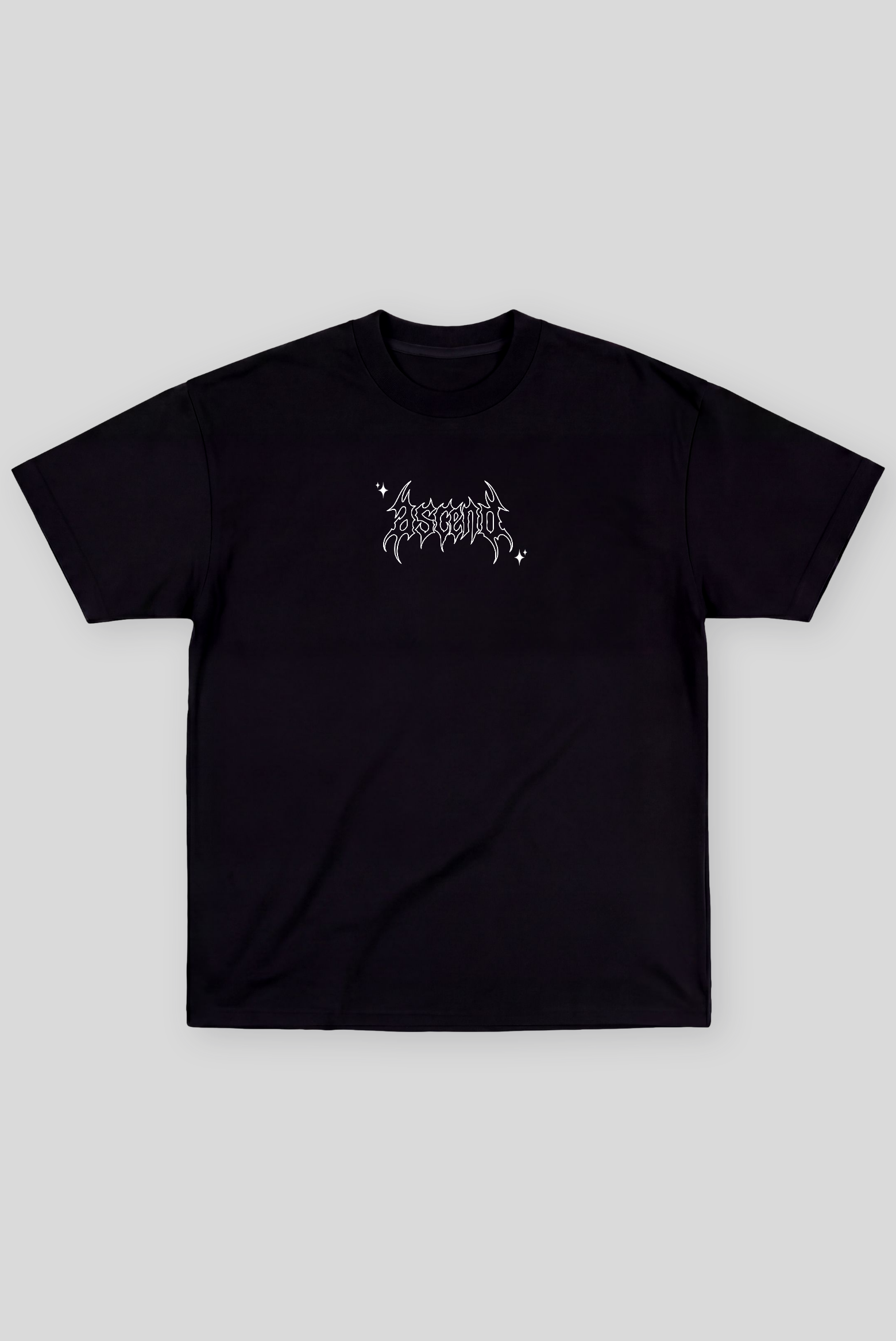 Camiseta Oversized Preta Ascend To far To fall