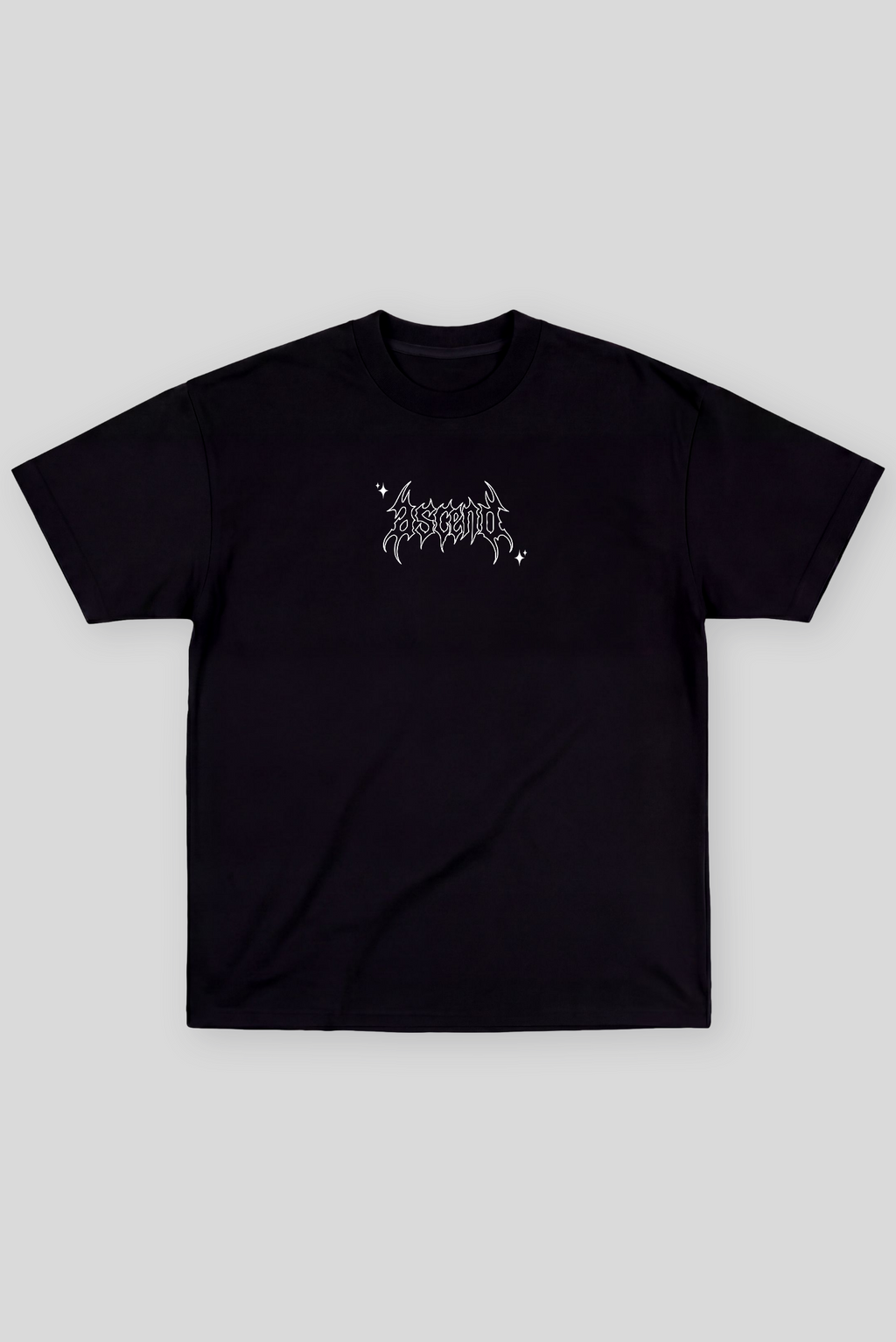 Camiseta Oversized Preta Ascend To far To fall