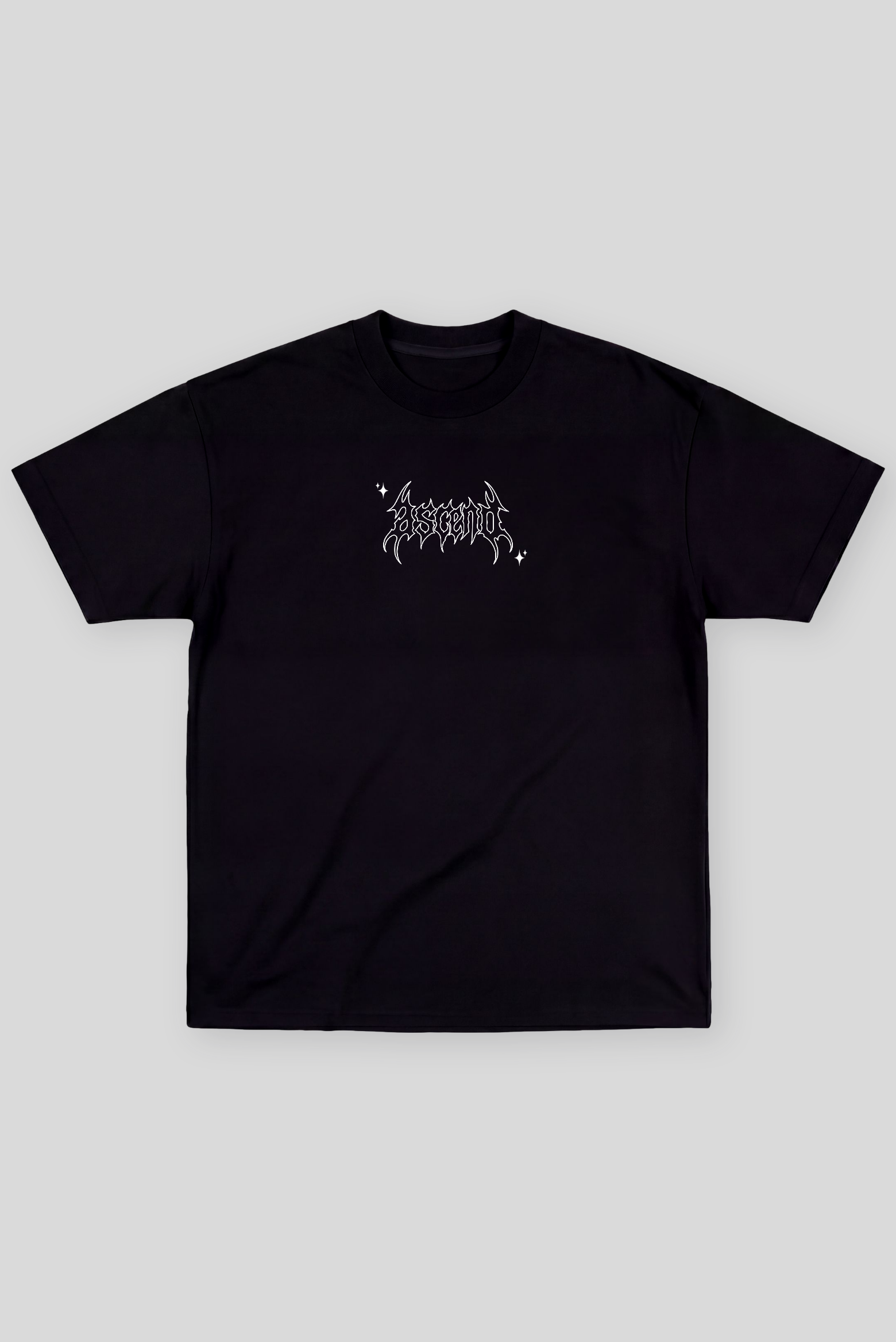 Camiseta Oversized Preta Ascend To far To fall