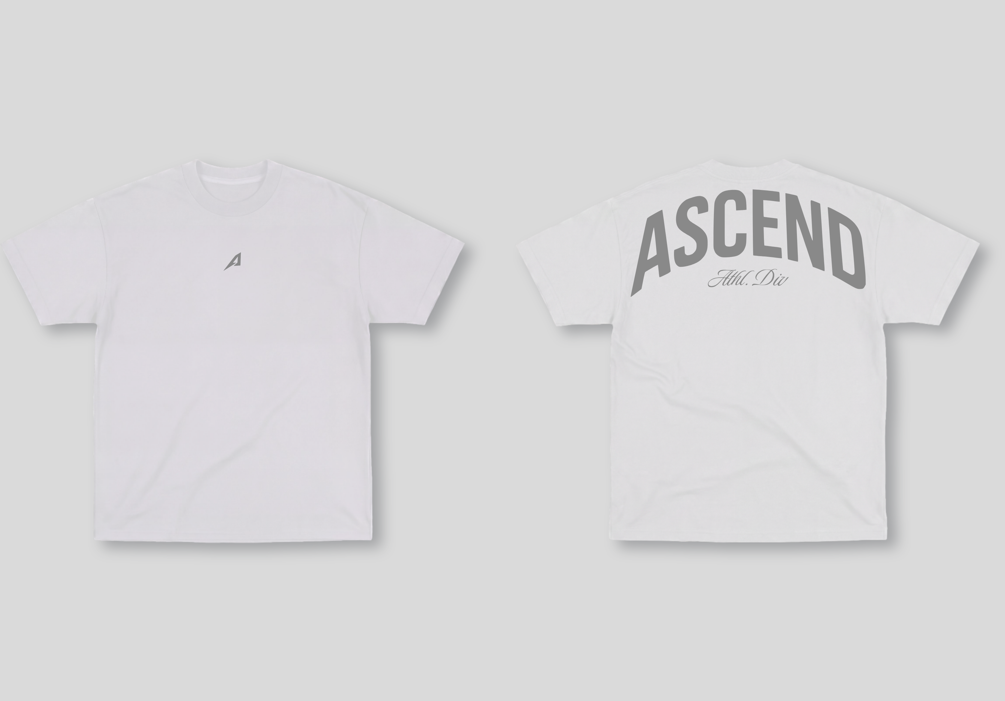 Camiseta Oversized Branca Athl Div Cinza