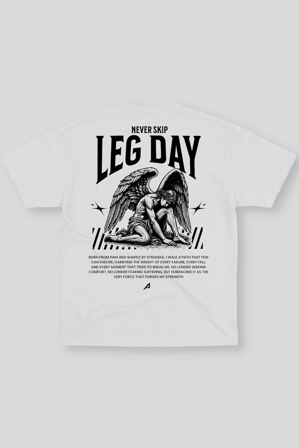 Camiseta Oversized Branca Ascend Leg Day
