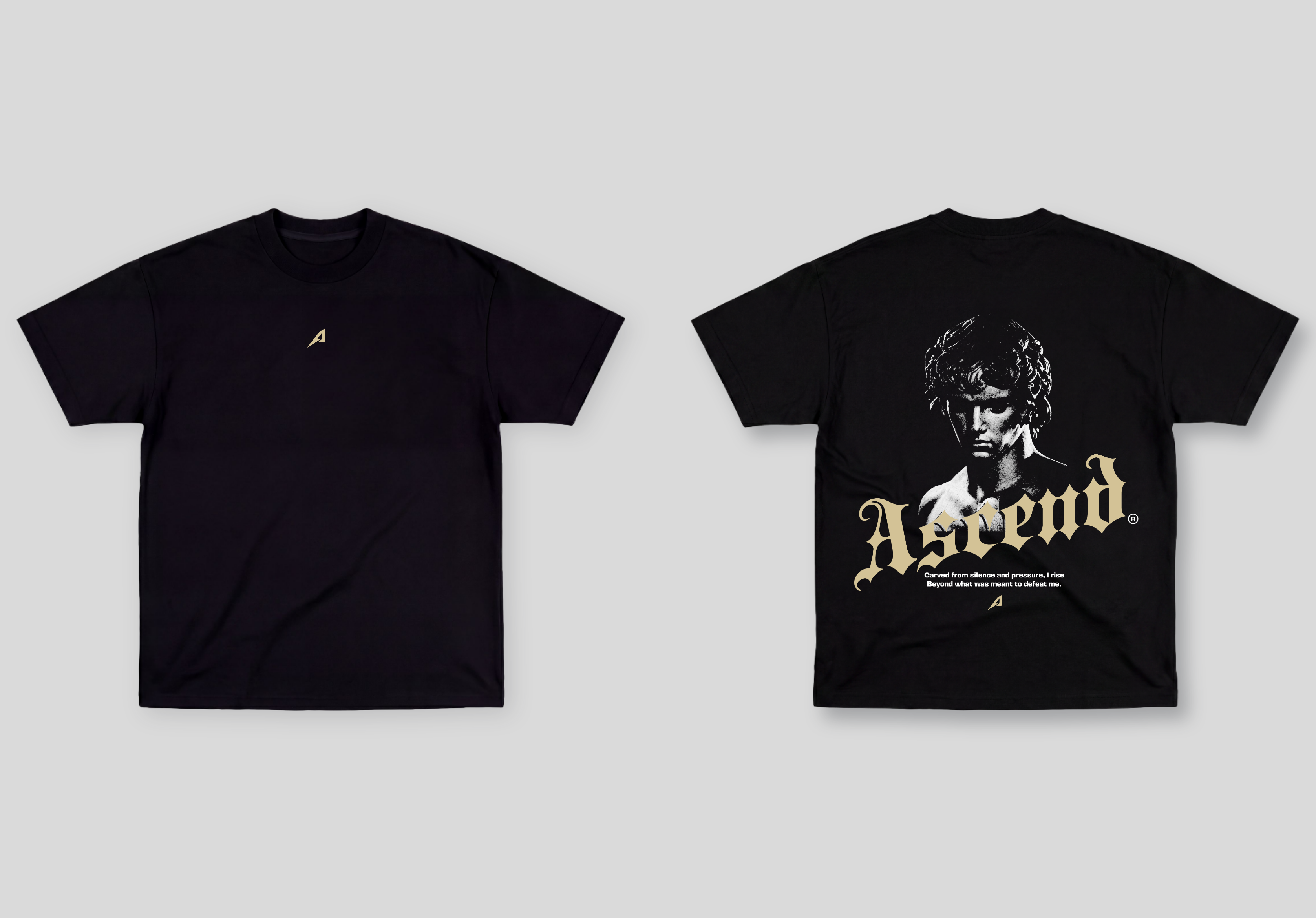 Camiseta Oversized Preta Ascend Dominance