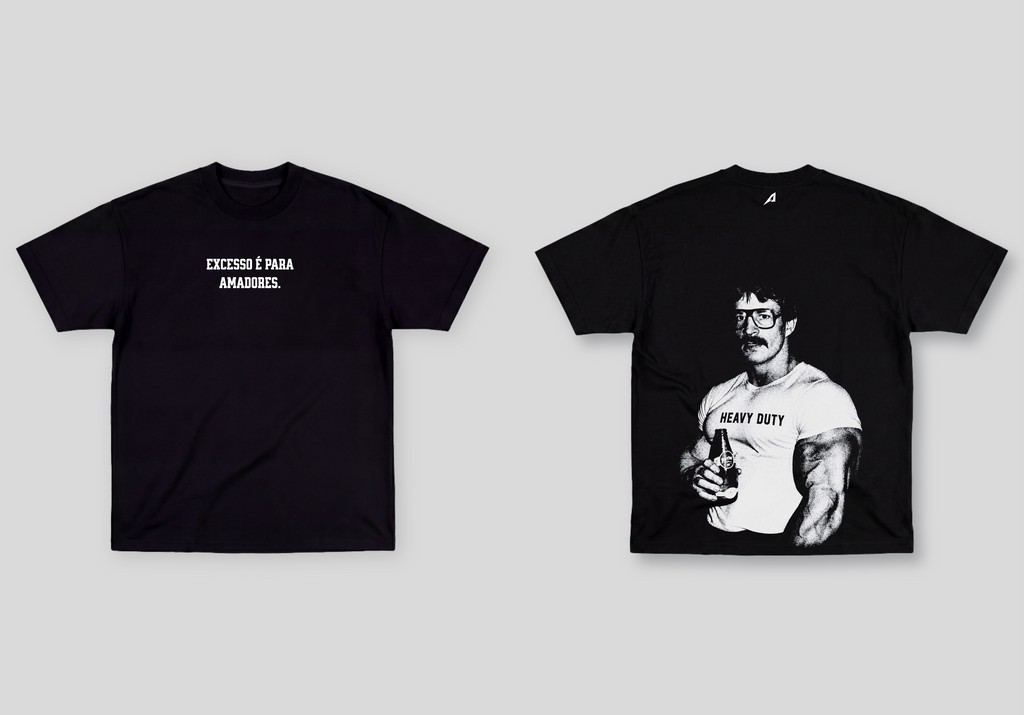 Camiseta Oversized Preta Ascend Excesso é Para Amadores