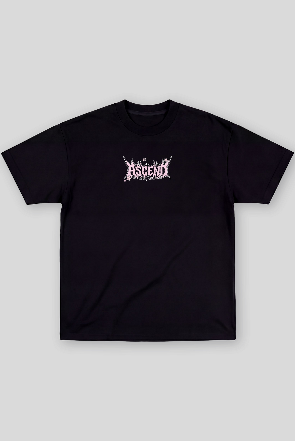 Camiseta Oversized Preta Ascend Kitty