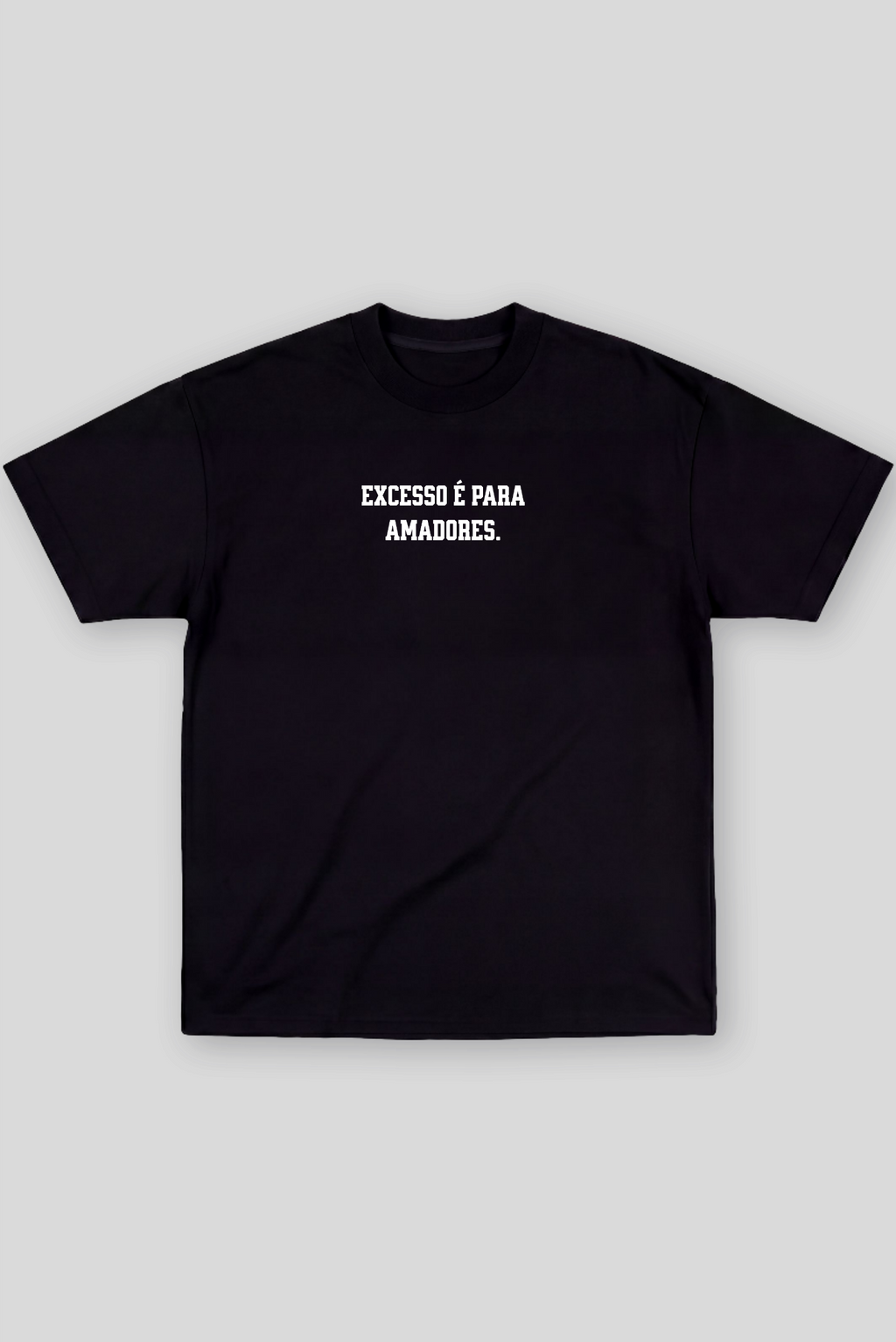 Camiseta Oversized Preta Ascend Excesso é Para Amadores