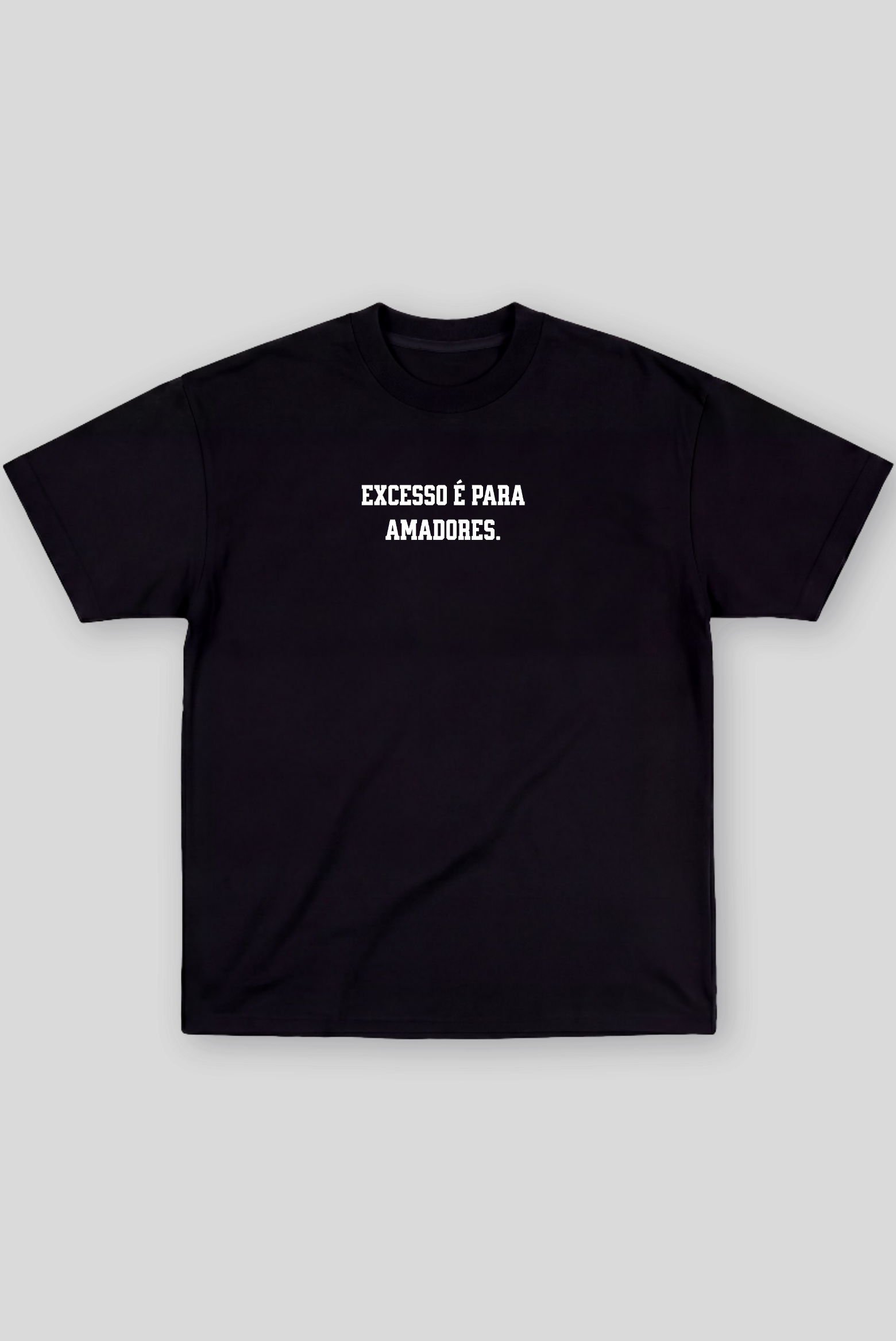 Camiseta Oversized Preta Ascend Excesso é Para Amadores